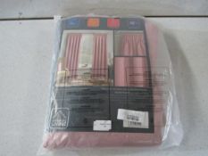 Enhanced Living - Matrix Blush Pink Thermal Curtains / 229x183cm - Packaged.