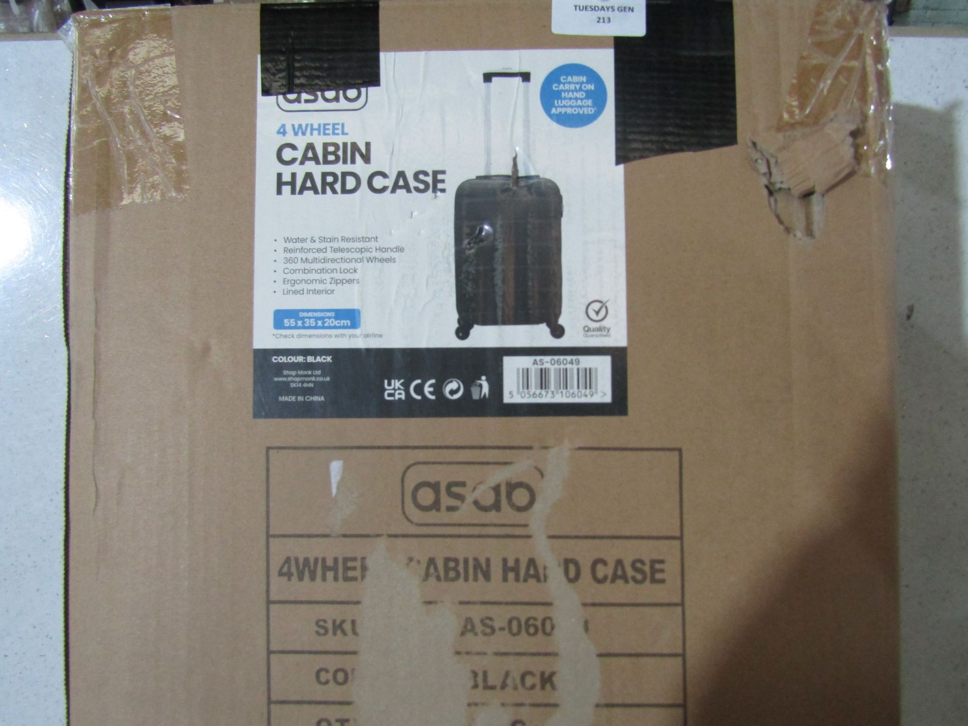 Asab - 4-Wheel Cabin Hard Case - Boxed.