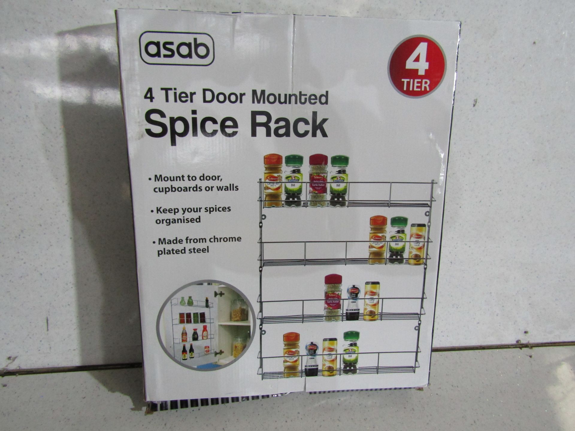 Asab - 4-Tier Spice Rack - Boxed.