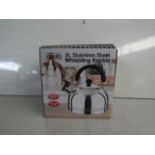 Asab - 2L Stainless Steel Whistling Kettle - Unchecked & Boxed.