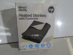 Albert Austin - Heated Fleece Blanket With Controller / 180x130cm - Untested & Boxed.