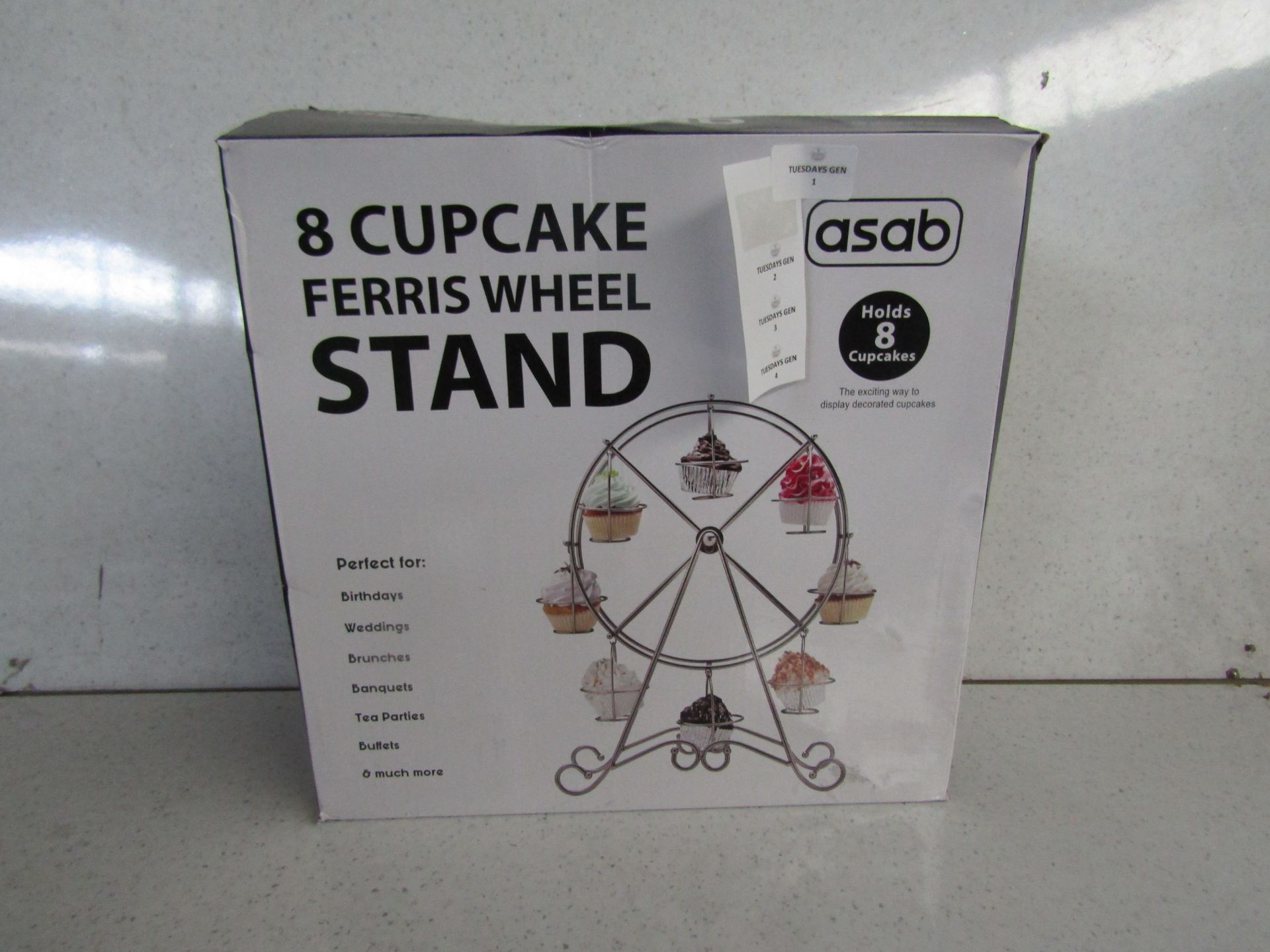Asab - 8-Cupcake Ferris-Wheel Stand - Unchecked & Boxed. - Image 2 of 2