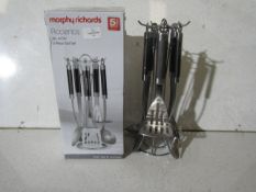 Morphy Richards - Accents Black 5-Piece Kitchen Utensils Set - Unchecked & Boxed.