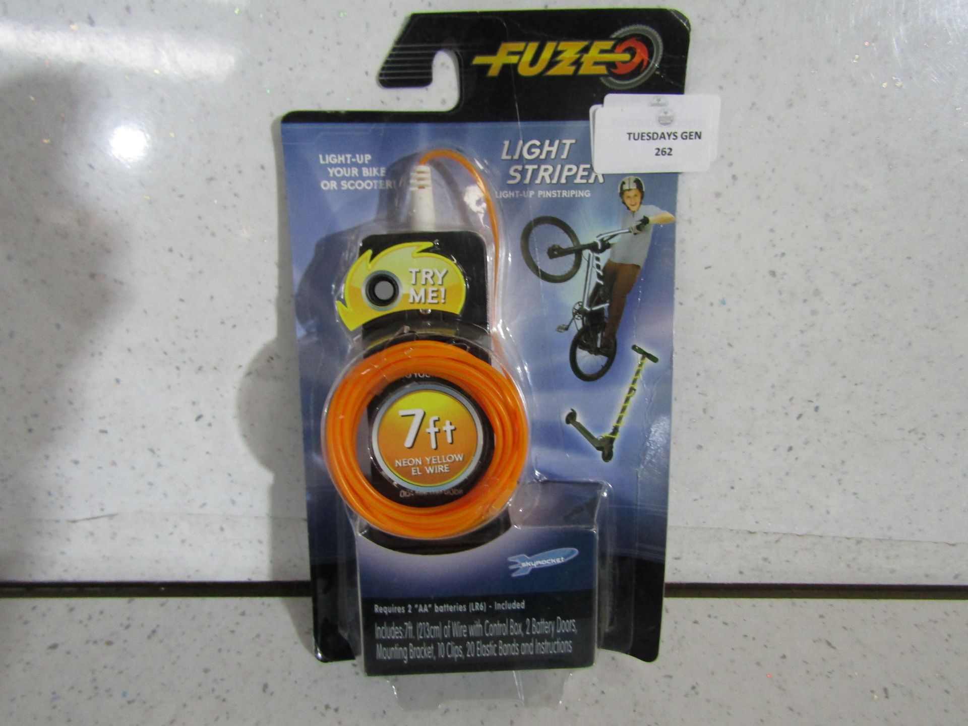 Fuze - 7ft Neon Yellow Light Striper - Packaged.