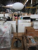 Heals Ellipse Floor Lamp White Glass Black Chrome RRP 199