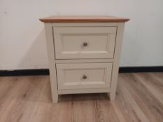 Dusk Gracie 3 Drawer Bedside Table - White/Gold RRP 159