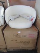 Dusk Indy Boucle Accent Chair - Off White RRP 135