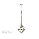 Laura Ashley Odiham Ceiling Light Pendant Antique Brass Glass RRP 130.00