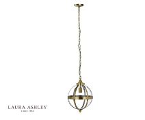 Laura Ashley Odiham Ceiling Light Pendant Antique Brass Glass RRP 130.00