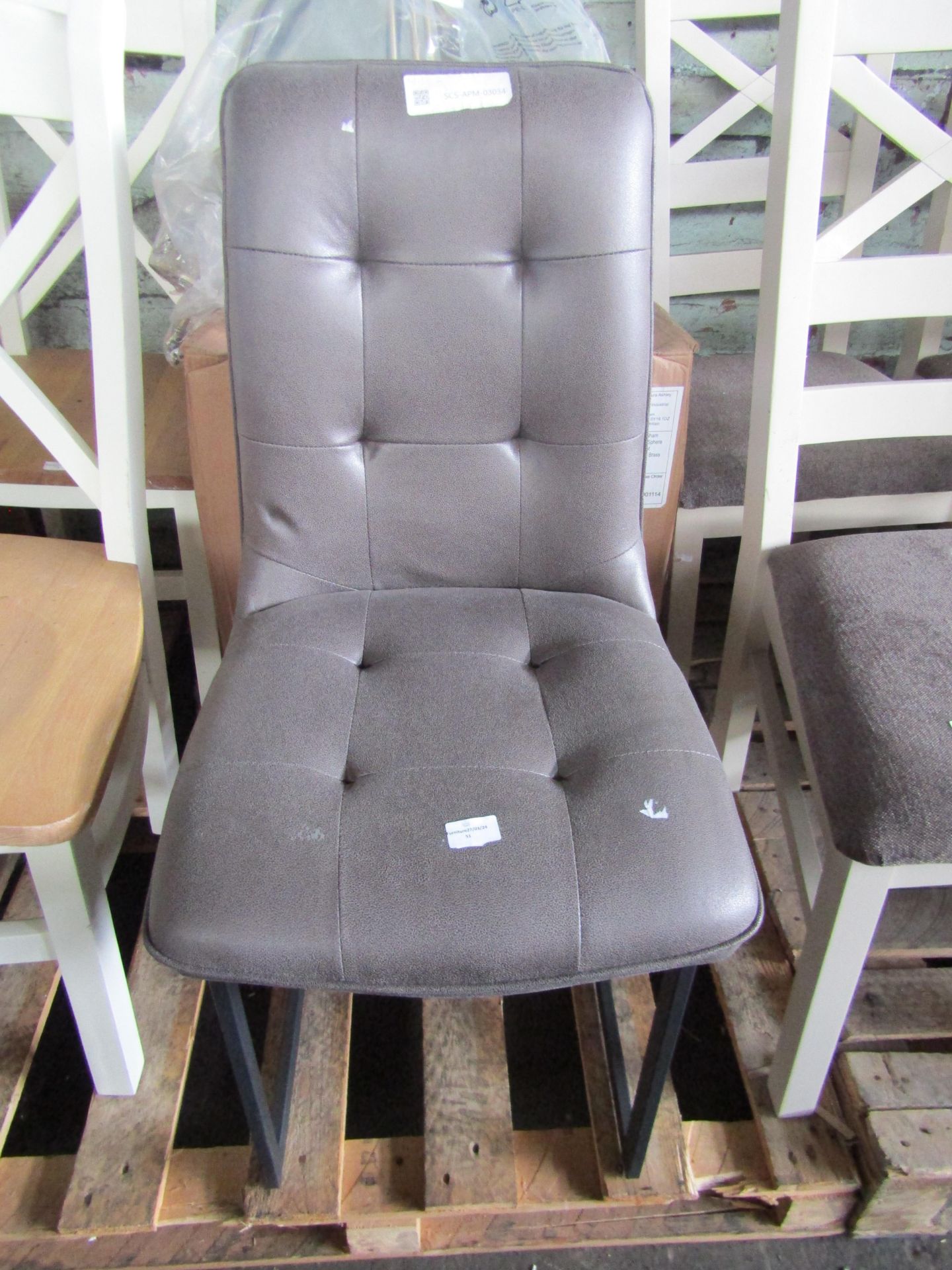 Scs Leather Dining Chair - Good Condition. - PMID: SCS-APM-03034