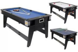 Strikeworth 6ft Multi Games Table in Black RRP 499