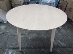 Bentley Designs Turin Light Oak Round 4 Seater Dining Table.