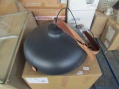Barn Pendant Light Anthracite. Size: H99-114cm (Ceiling Fitment To Base Of Light) x D51cm - RRP ?