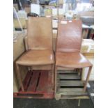 Heals Buffalo Side Chair Camel Leather DISC RRP 299