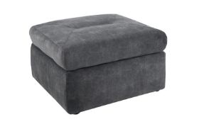 SCS Claudius Storage Footstool Elegant Grey Self Stitch Black Plastic Feet RRP 509About the