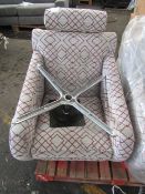 Westwood Swivel Chair 3261 Rouge Linen Marzan Lined Geo Chrome Swivel Base RRP 640 About the