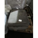 Grey fabric footstool, good condition