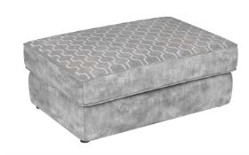 Eliza Patt Top Banquette Footstool Mineral Grey Fragola Silver Black Plastic Feet Foam RRP