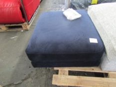 The Rebel Footstool in Deep Blue with Brown Feet RRP 449About the Product(s)The Rebel Footstool in