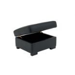 SCS Kennedy Storage Footstool Black Self Stitch Dark Wood RRP 430About the Product(s)Kennedy Storage