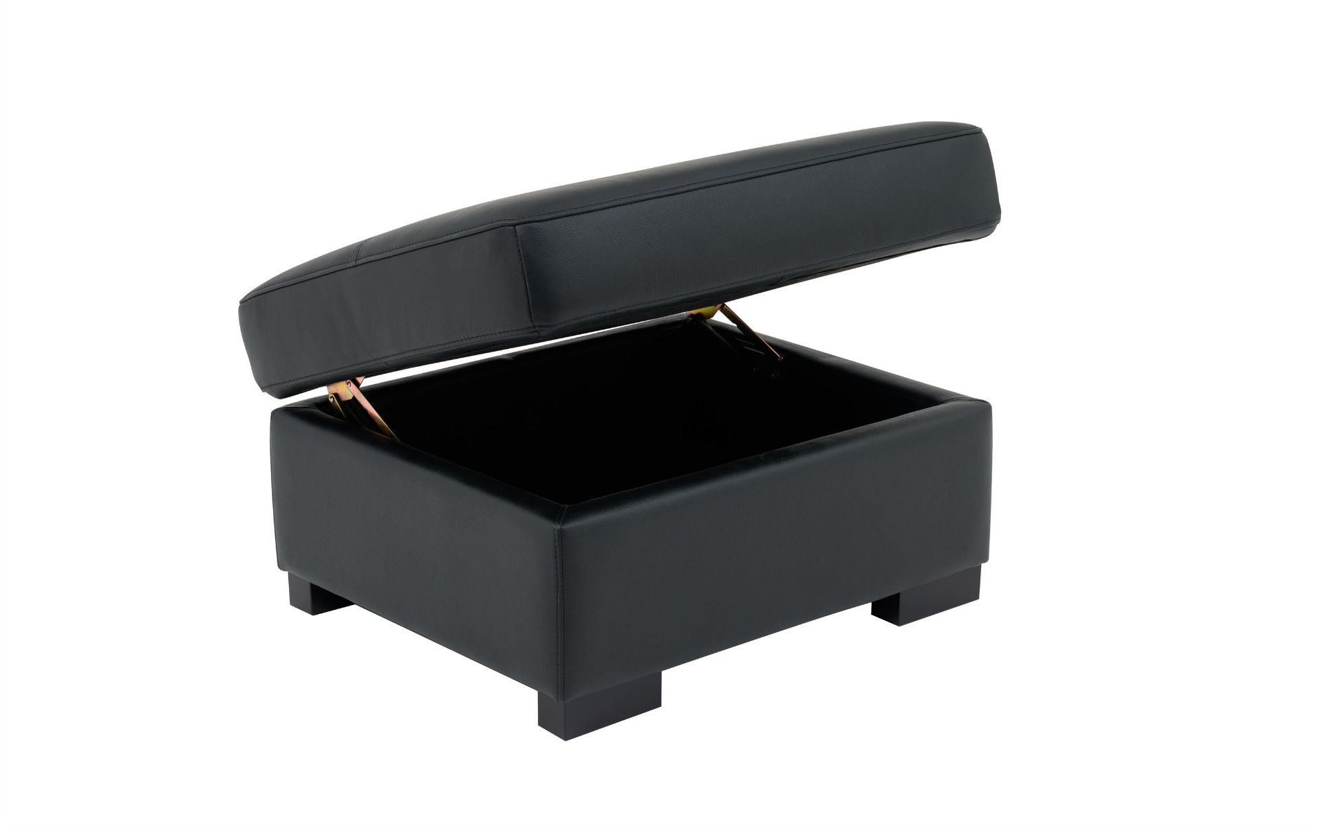 SCS Kennedy Storage Footstool Black Self Stitch Dark Wood RRP 430About the Product(s)Kennedy Storage