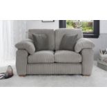 Everett 2 Seater Sofa Standard Back Jumbo Cord Charcoal Silver Light Wood Foam Acl02 RRP 979About