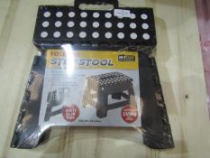 My DIY Small Black Folding Step Stool With Anti Slip Pads Size 32X25X22CM New & Packaged