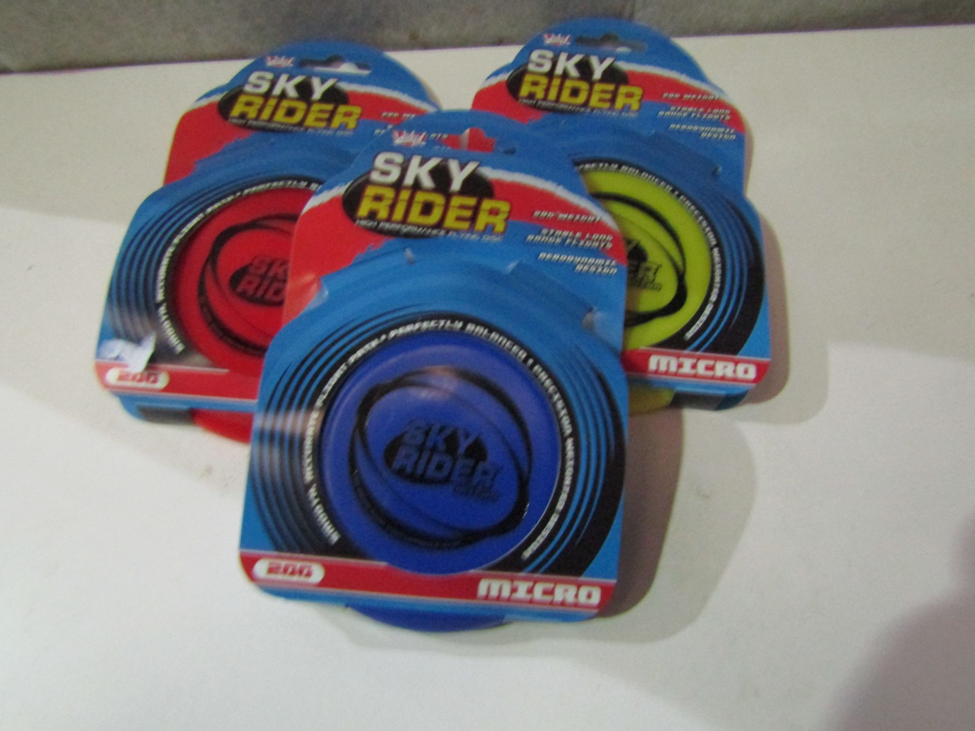 4x Sky Rider Flying Disks, New With Package.