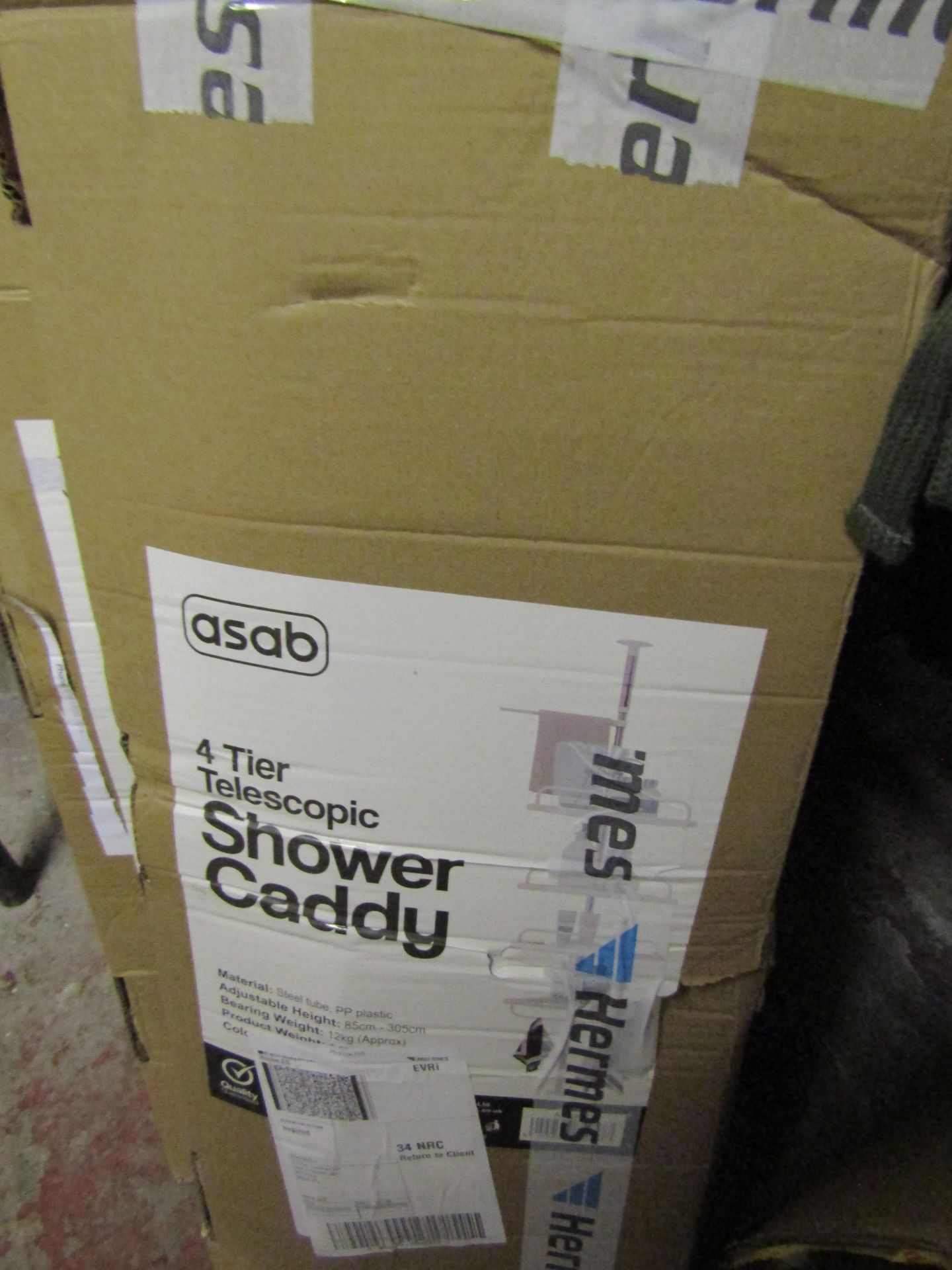 3x Asab 4 Tier Shower Caddys, All Unchecked & Boxed