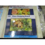 Fusion Food Care Glass Chopping Board See Image For Design New & Packaged