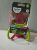 2x Max Brothers 4 Month Plus Trainer Cups, New & Packaged Pink