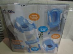 Cuddles Todler Toilet Trainer Ladder, Blue, Unchecked & Boxed.