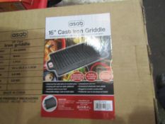 Asab 16" Cast iron Griddle Unchecked & boxed