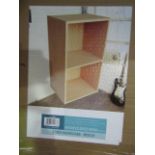 2 Tier Bookcase, Beech, Unchecked & Boxed