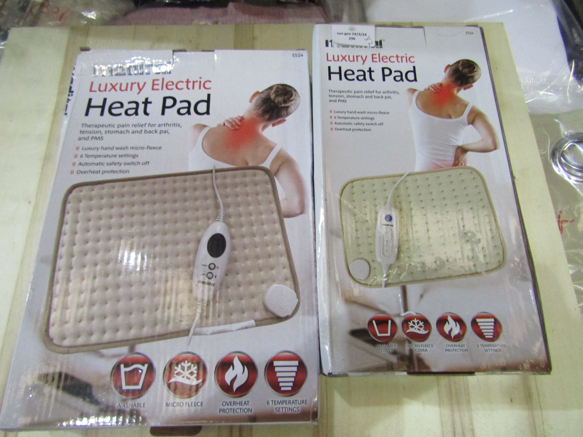 2x Medital Luxury Electric Heat Pad Unchecked & Boxed