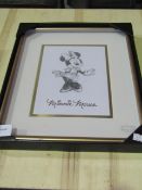 Disney Classic Collectables Framed Print Minnie Mouse Outer Size: 30-26cm & Inner Approx 20-16cm -