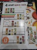 Fusion 6 tier spice rack, boxed and unchecked