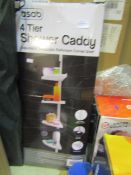 Asab Adjustable 4-Tier Shower Caddy - Unchecked & Boxed.