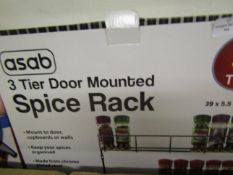 Asab 3 Tier Door Mounted Spice Rack Unchecked & Boxed