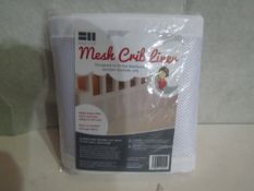 5x BabyHub - Mesh Crib Liner / 177cm long X 22cm High - New & Packaged.