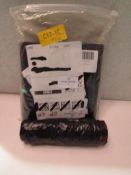 5 rolls of 15 small bin bags (new).