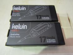 2 x Kelvin Everyday Multi tools. New & Boxed