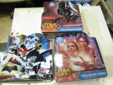 2 x Star Wars collectors puzzles & a Batman vs Superman puzzle.1000 pcs in each. Product is in a