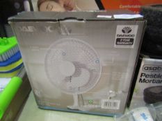 Daewoo 6" Clip Table Fan With Mutual Tilt & 2 Speed Settings - Unchecked & Boxed.