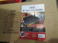 Asab 16" Cast iron Griddle Unchecked & boxed