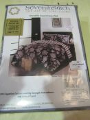 Seventh Stitch Metallic Double Duvet Cover Set - Good Condition & Packaged.