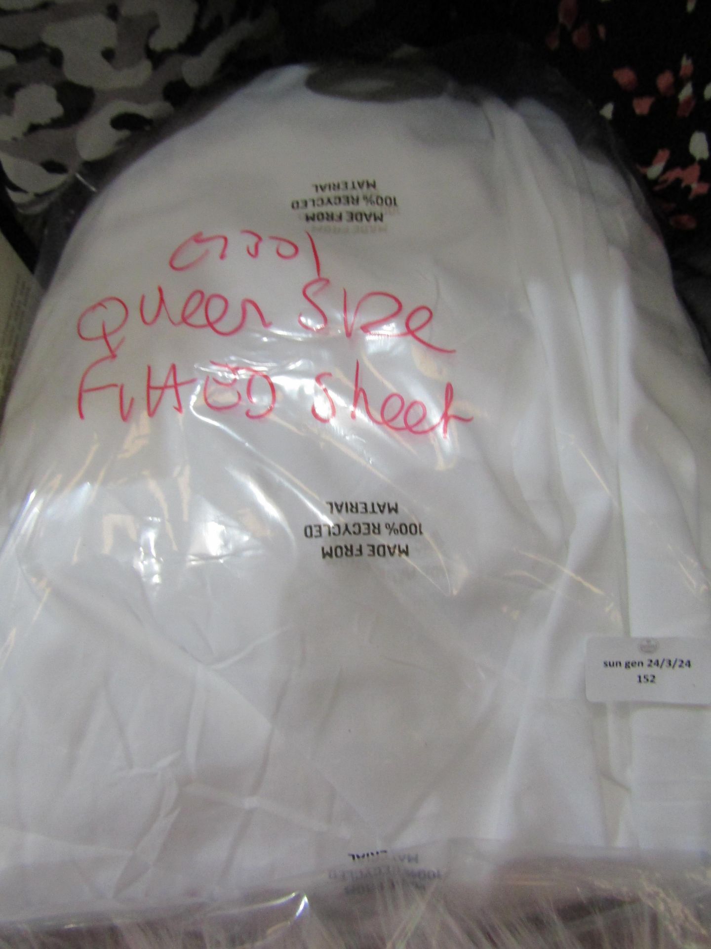 White Queen Sized Sheet - Good Condition & Packaged.