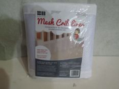 5x BabyHub - Mesh Crib Liner / 177cm long X 22cm High - New & Packaged.