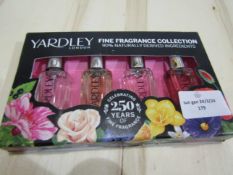 Yardley Box Of 4 10ml Fine Fragrance Collection - Good Condition & Boxed.