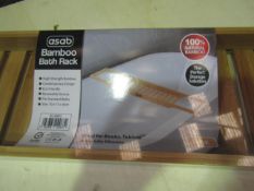 Asab Bamboo Bath Rack, Size: 70x15x4cm - New & Boxed.